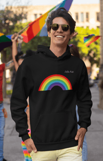 Nome do produto Moletom Fechado Unissex Arco-Íris