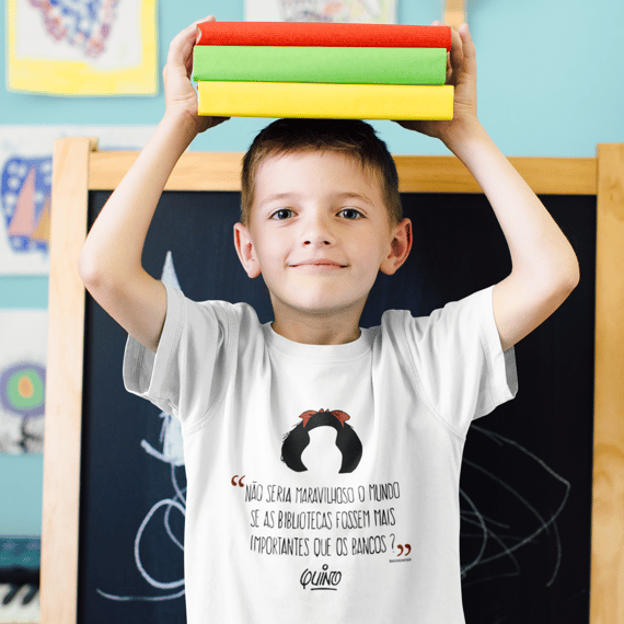 Camiseta infantil Quino mandou a braba