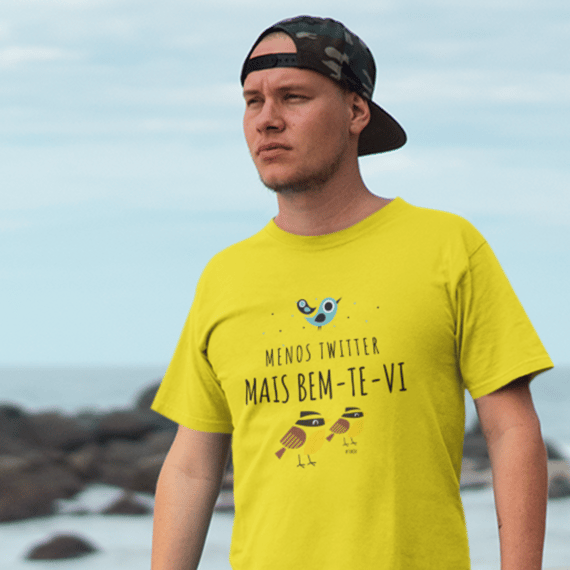 Camiseta 'menos Twitter, mais bem te vi' 