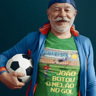 Camiseta 'João botou melão no gol' 