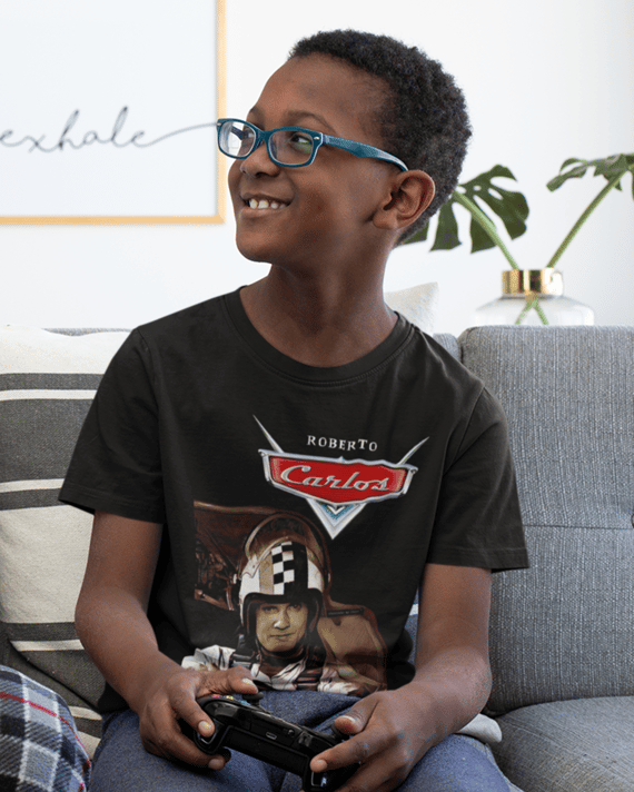 Camiseta infantil 'Relâmpago Carlinhos'