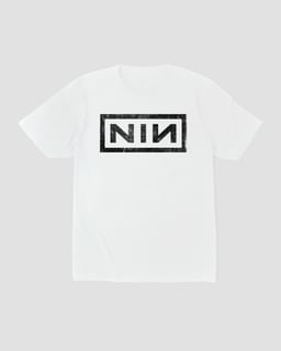 Camiseta Nine Inch Nails Logo 1 White Mind The Gap Co.