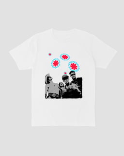 Nome do produtoCamiseta Red Hot Chili Peppers Flying Logo White Mind The Gap Co.