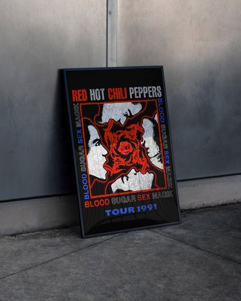 Nome do produto: Poster Red Hot Chili Peppers Tour 91