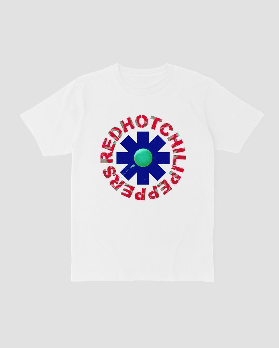 Nome do produto: Camiseta Red Hot Chili Peppers Sperm Mind The Gap Co.