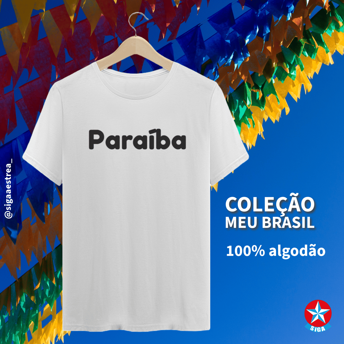 Nome do produto: CAMISA PARAÍBA | Siga a Estrela | 