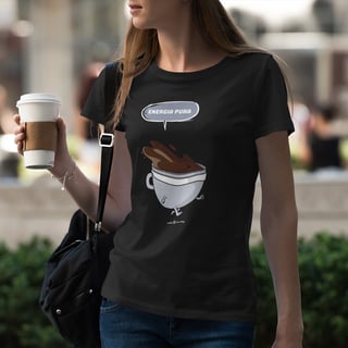 Camiseta Feminina Café - Energia pura