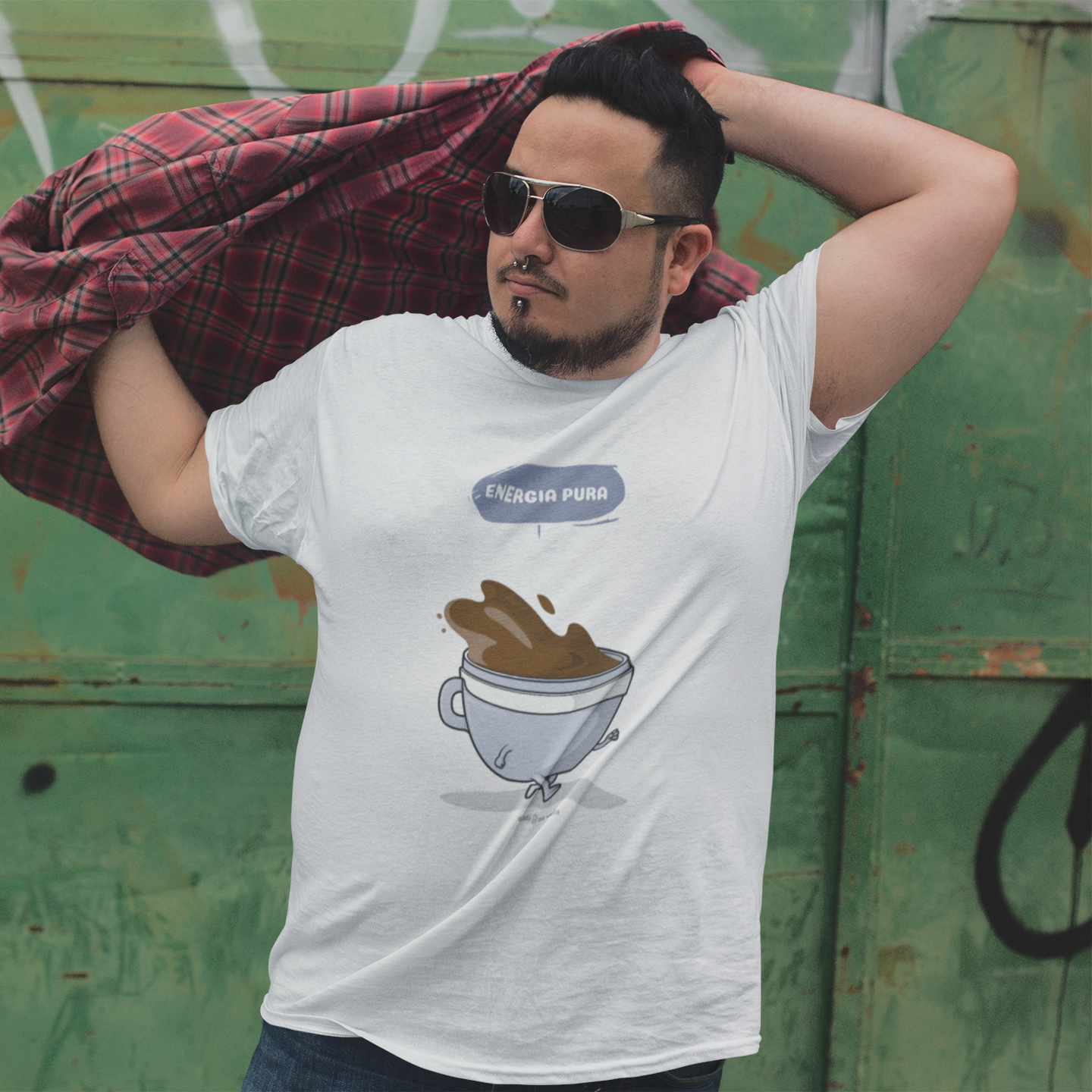 Camiseta Plus Size Café - Energia pura