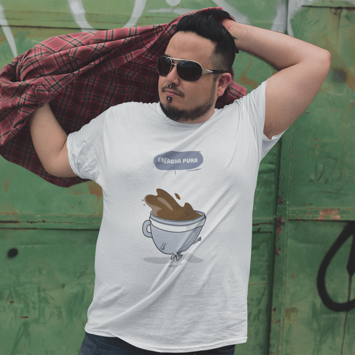 Nome do produto: Camiseta Plus Size Café - Energia pura