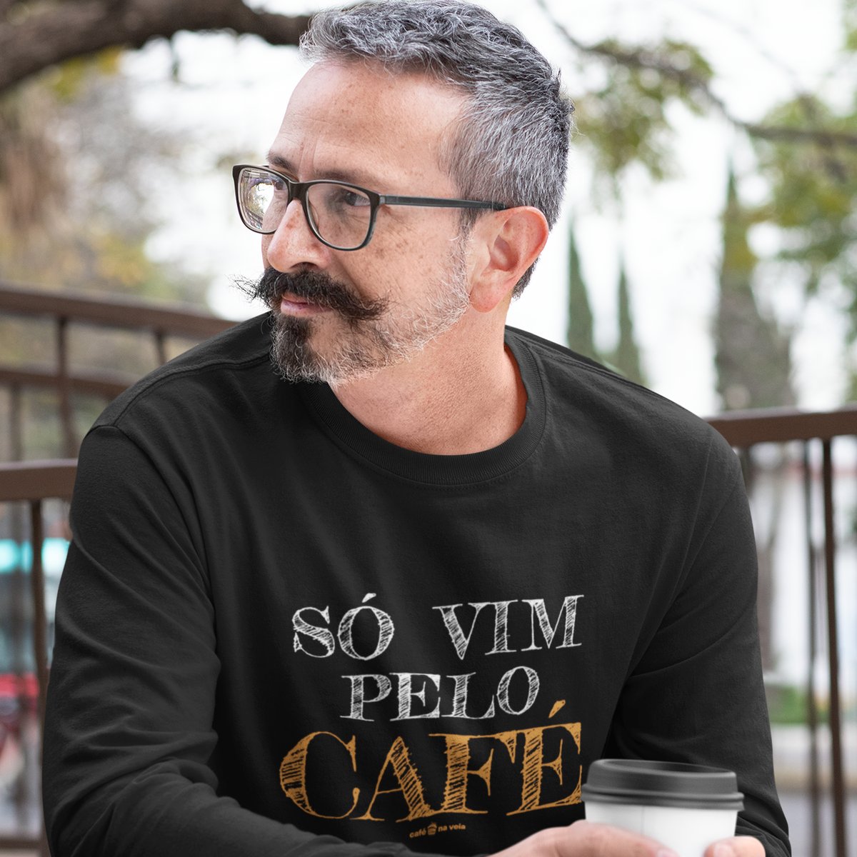 Nome do produto: Moletom Café - Só vim pelo café