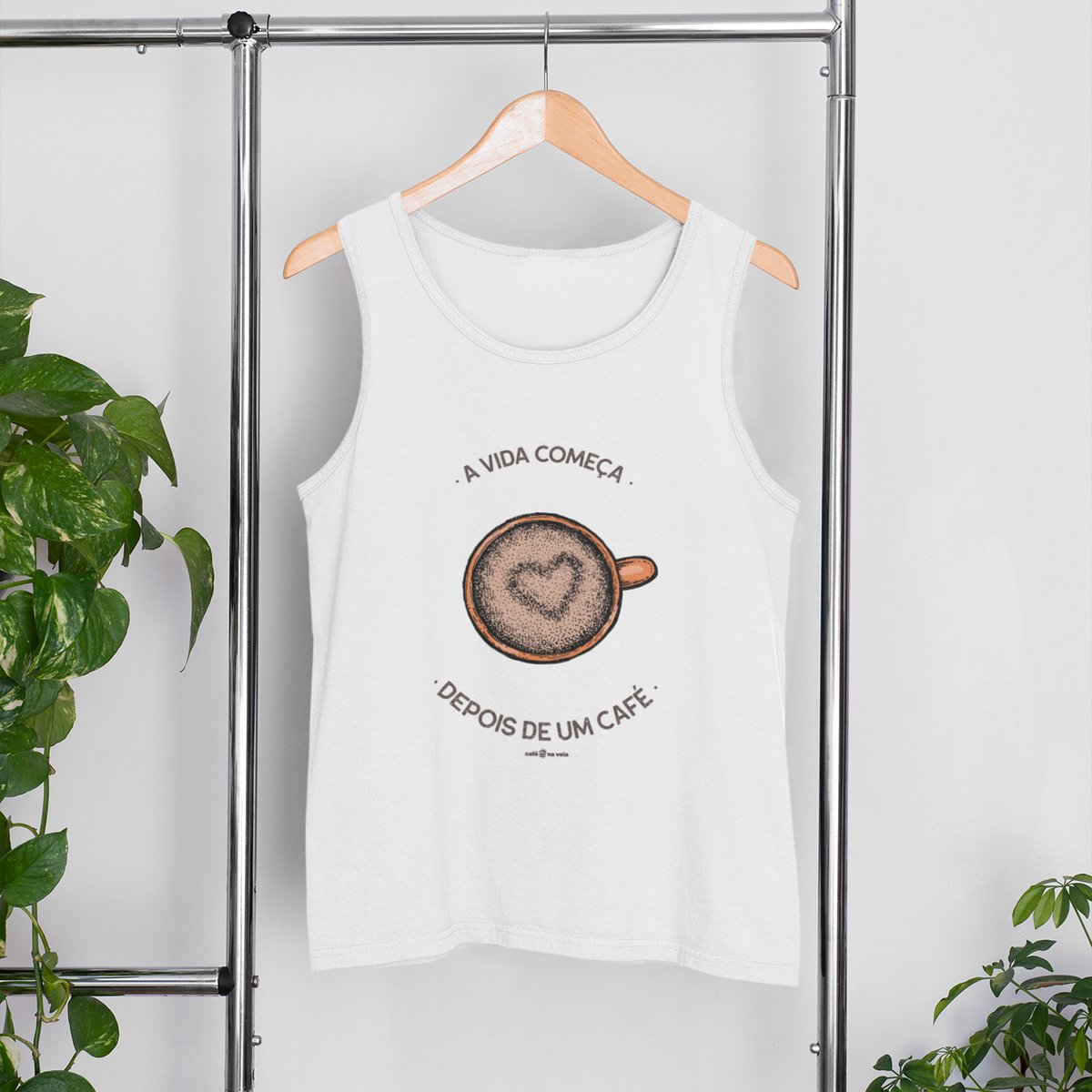 Nome do produto: Camiseta Regata Café - A vida começa depois de um café