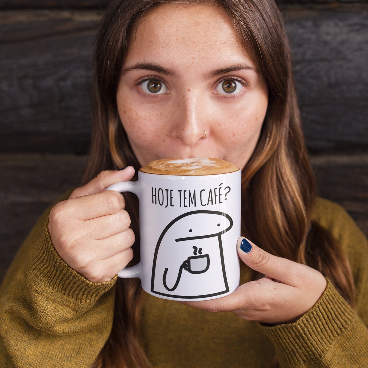 Nome do produto: Caneca Café -  Hoje tem café?