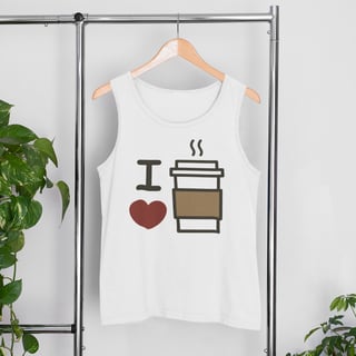 Camiseta Regata Café - I Love Coffe