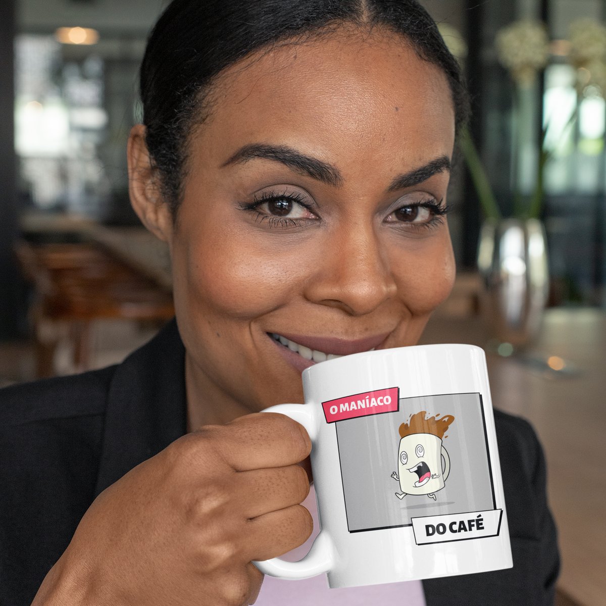 Nome do produto: Caneca Café - O Maníaco do café