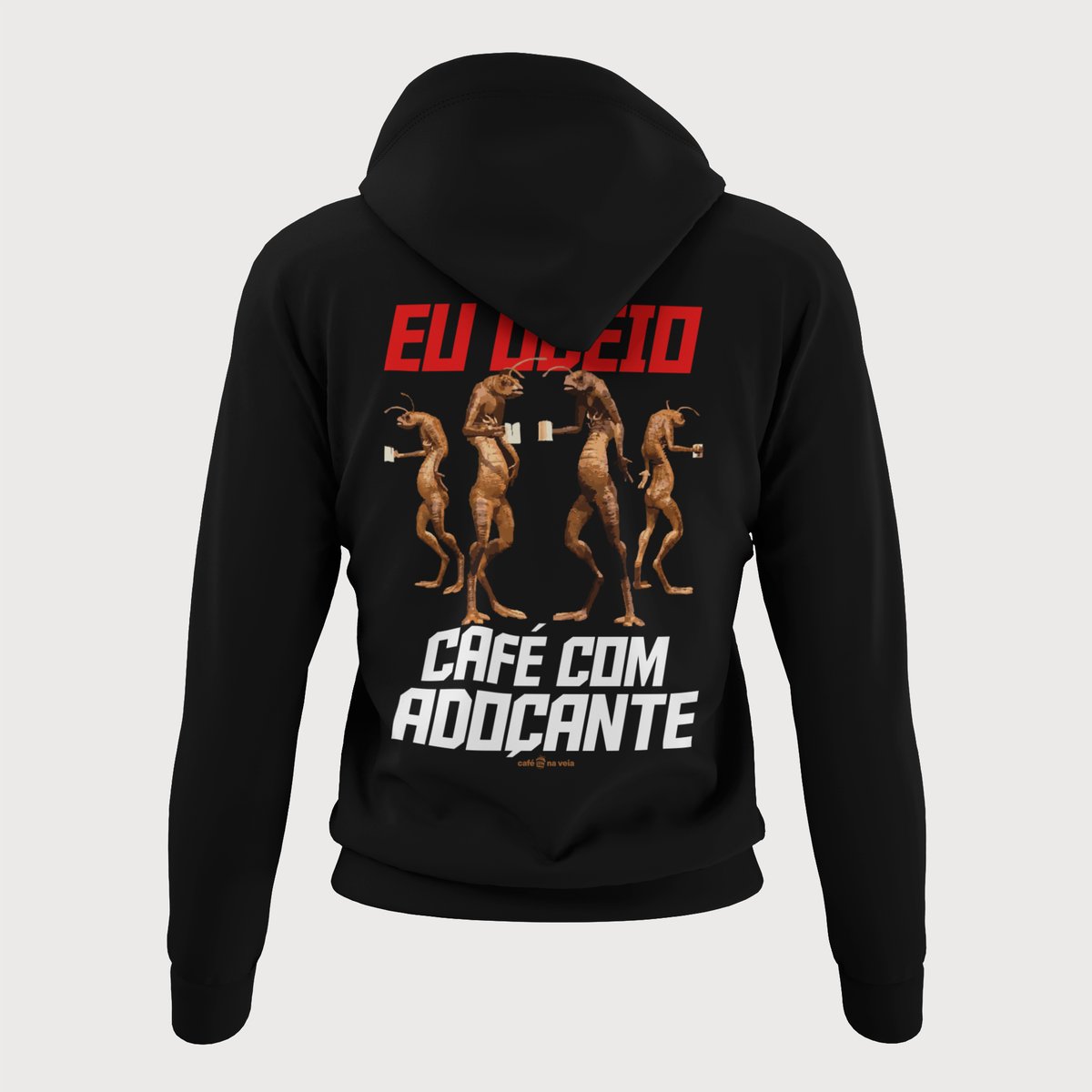 Nome do produto: Moletom Zíper Café - Eu odeio café com adoçante