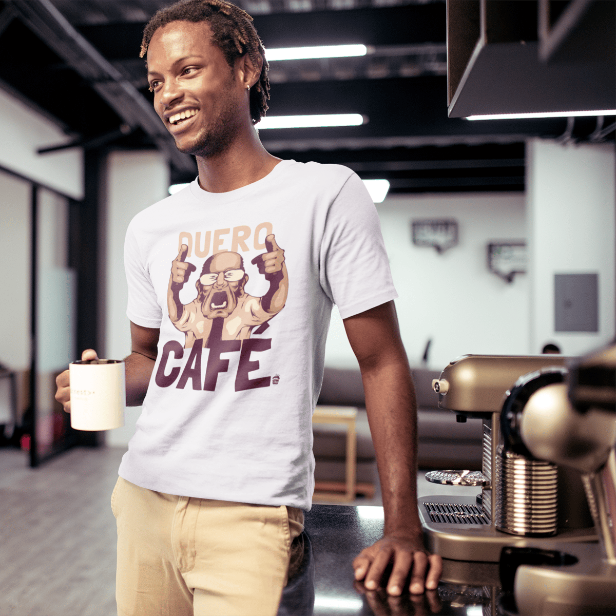 Nome do produto: Camiseta Masculina Café - Quero café