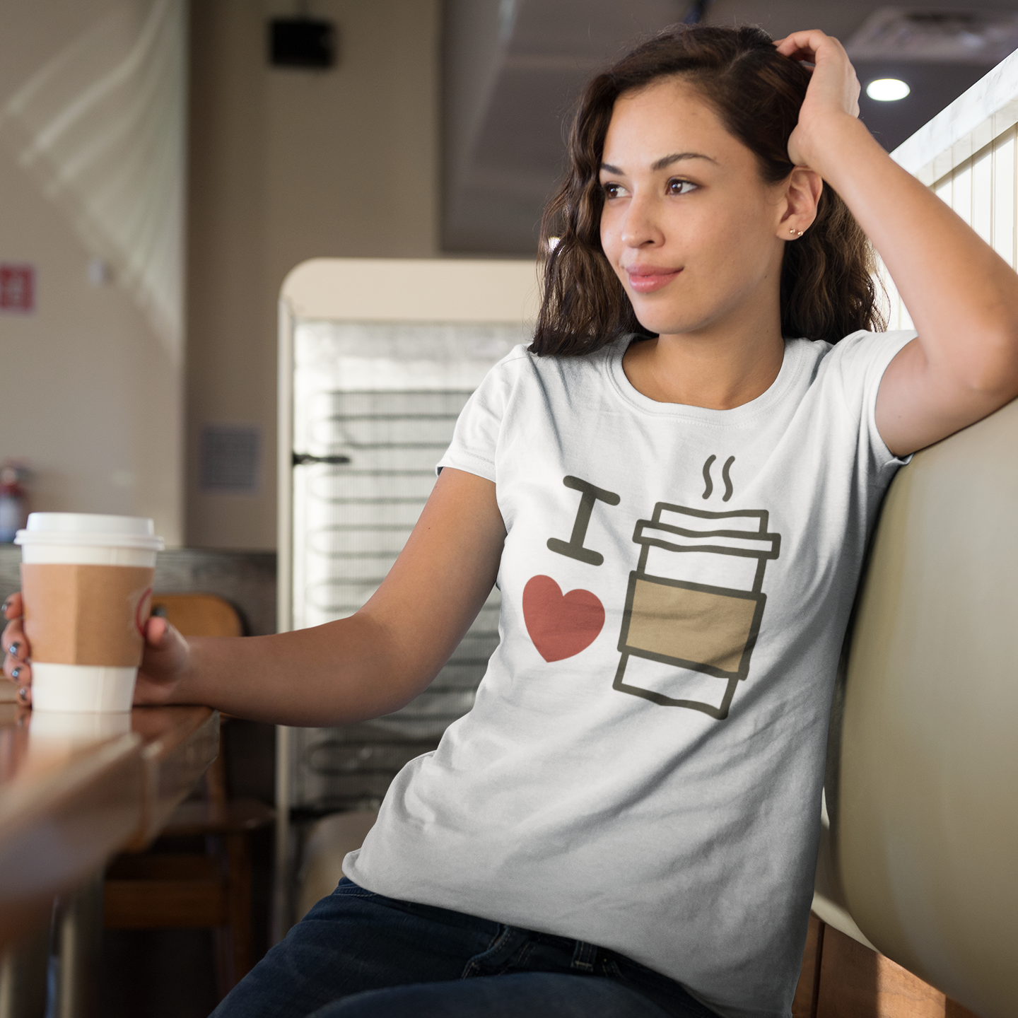 Camiseta Feminina Café - I Love Coffee