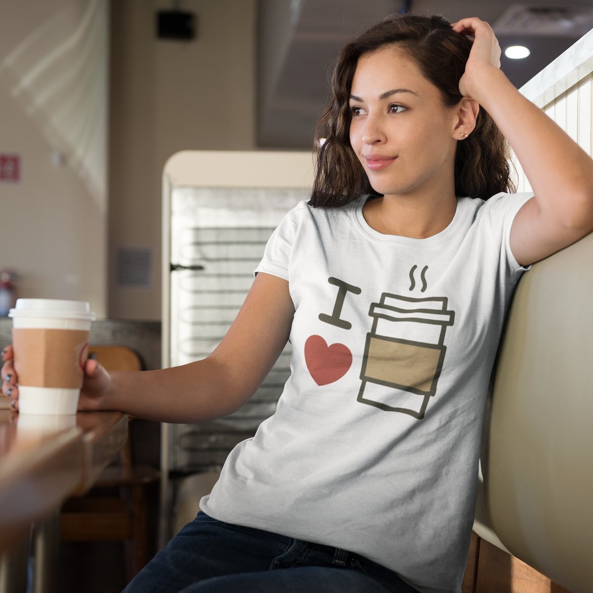 Nome do produto: Camiseta Feminina Café - I Love Coffee