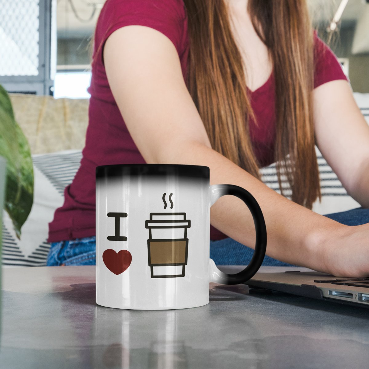 Nome do produto: Caneca Mágica Café -  I Love Coffee