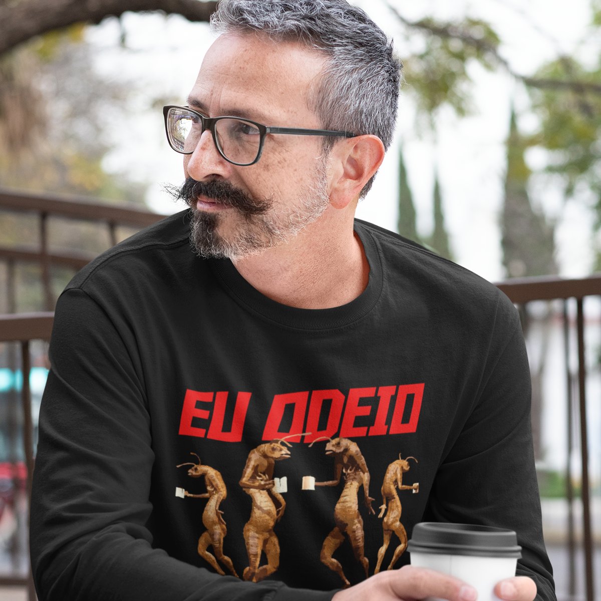 Nome do produto: Moletom Café -  Eu odeio café com adoçante