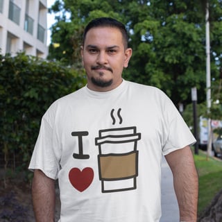 Camiseta Plus Size Café - I Love Coffee