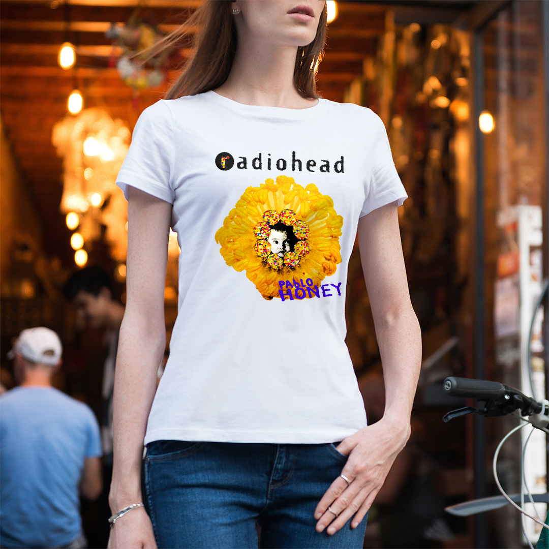 Nome do produto: Baby Look Radiohead - Pablo Honey - Logo Preto