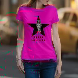 Nome do produto Baby Look David Bowie - Black Star