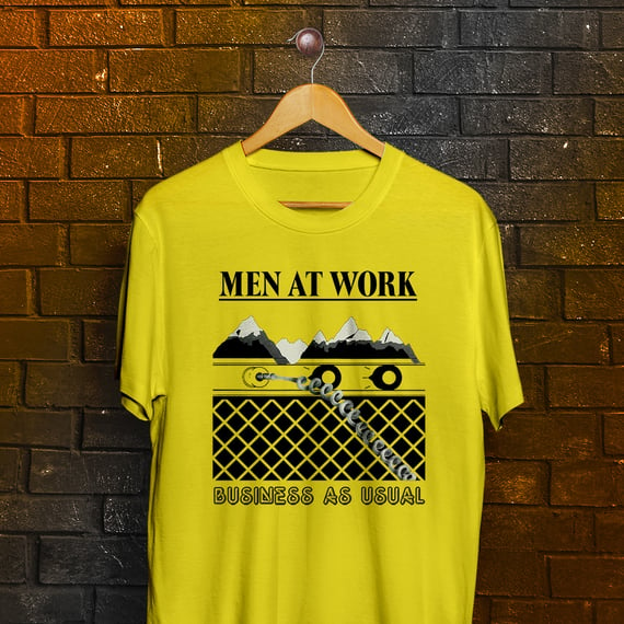 Camiseta Men At Work - Business As Usual - Yellow