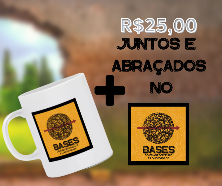 Nome do produto: Caneca Bases 02 + Juntos e Abraçados (25,00)