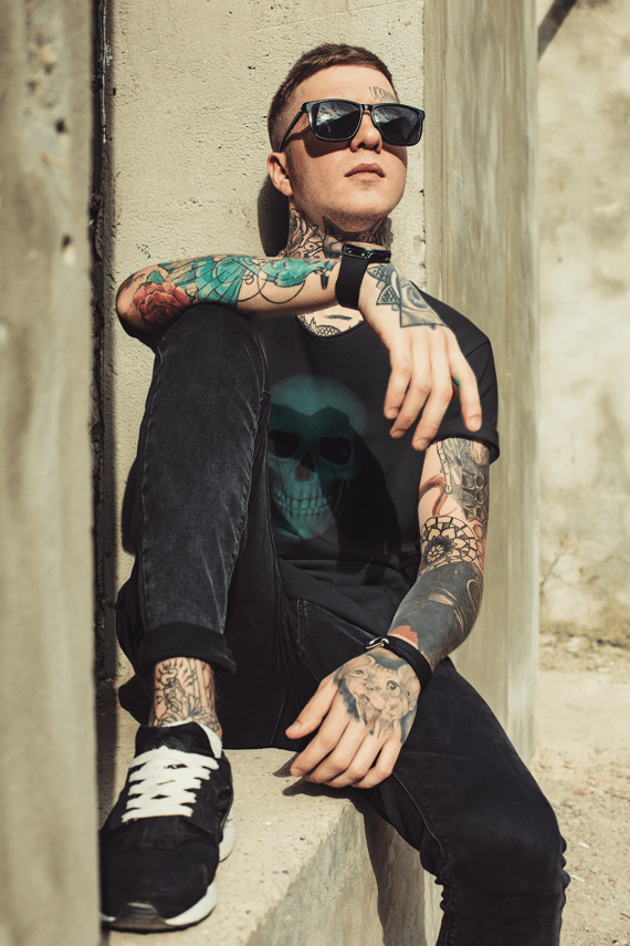 Camiseta Caveira Verde 1