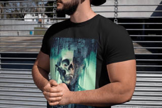 Nome do produto Camiseta Masculina Caveira Tech