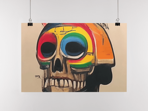 Poster Caveira Colorida