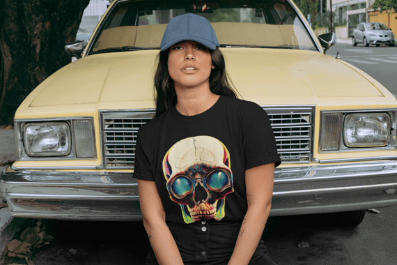 Camiseta Baby Long Caveira