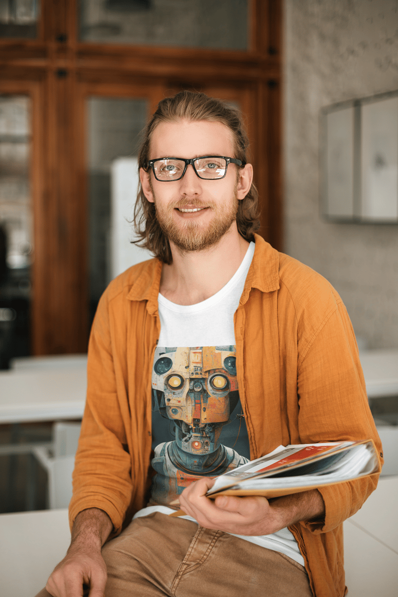 Nome do produto: Camiseta Masculina Robô