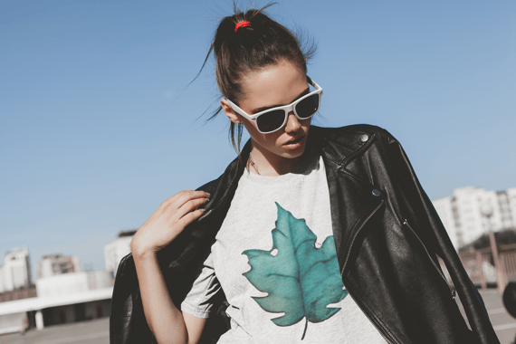 Camiseta Baby Long Folha