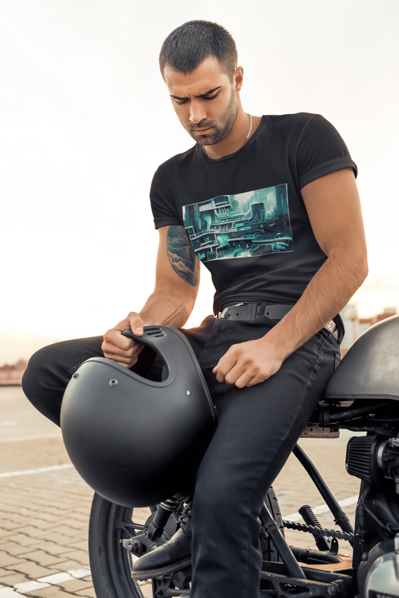 Camiseta Masculina Cidade Futurista