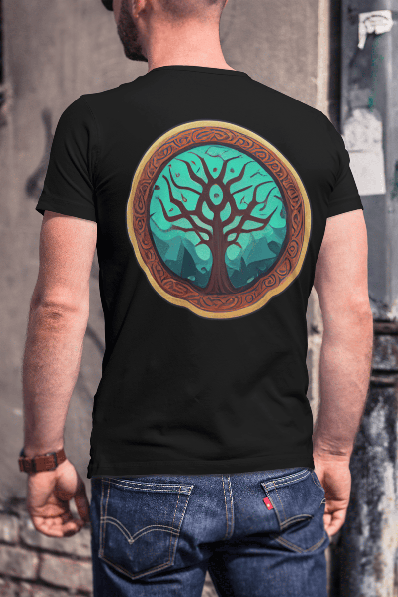 Nome do produto: Camiseta Masculina Arvore Tribal 3