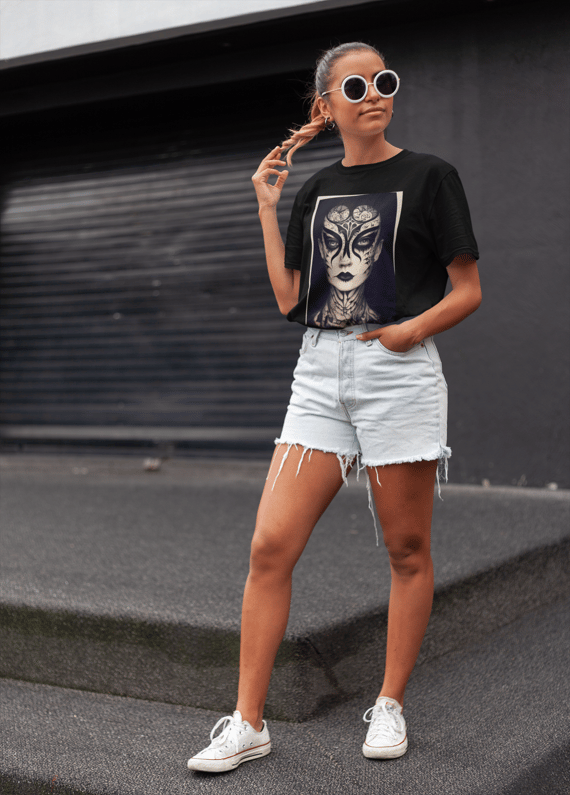 Camiseta Baby Long Mulher Tattoo