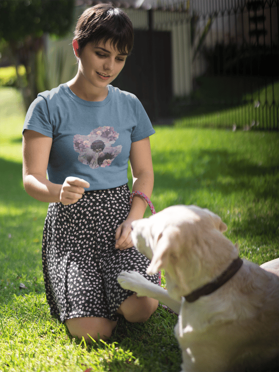 Camiseta Baby Long Flor Fantasia