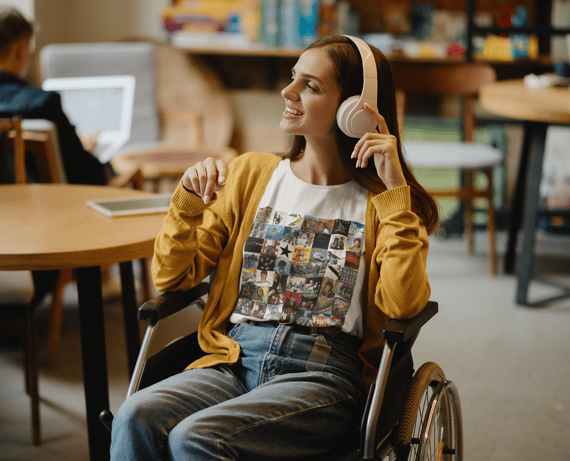 Camiseta Baby Long Vinil Disco