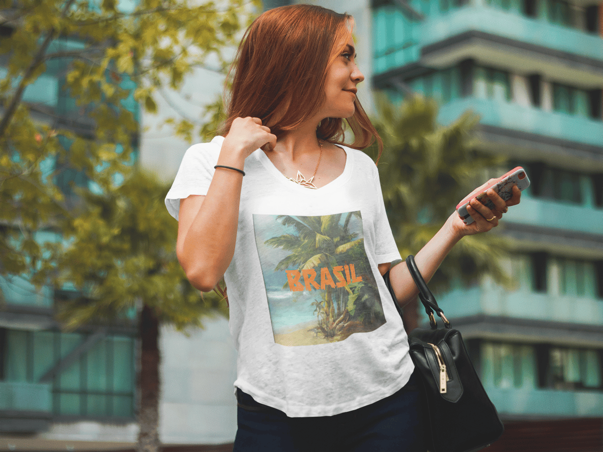 Nome do produto: Camiseta Baby Long do Brasil tropical 3