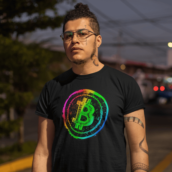 Camiseta Bitcoin Rainbow BTC043-CQ