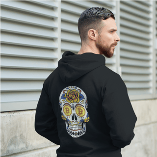 Nome do produto Moletom Ziper Bitcoin Skull BTC029-MZ