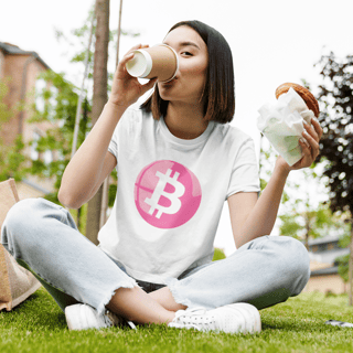 Nome do produto Camiseta Bitcoin Pink Button BTC047-CQ