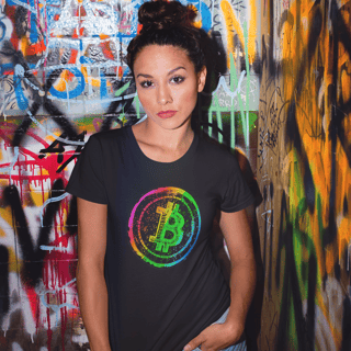 Nome do produto Baby Look Bitcoin Rainbow BTC043-BQ
