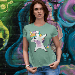 Baby Look Estonada Unicorn Meme HUM011-BE