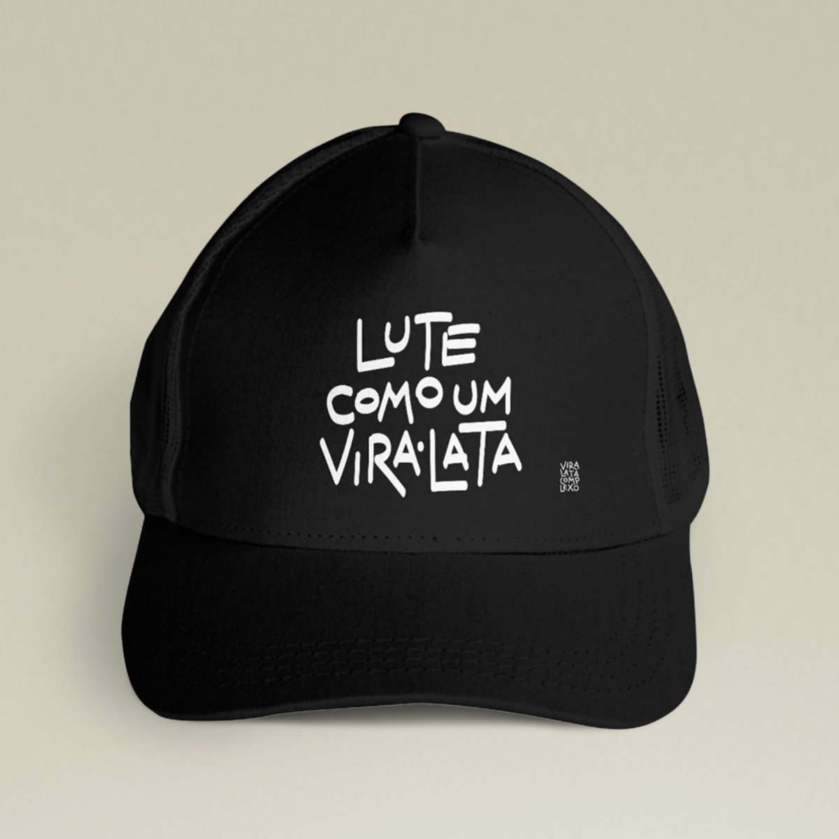 Nome do produto: BONÉ TRUCKER | Lute como um viralata (cores escuras) 