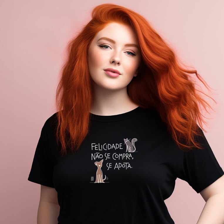 Nome do produto: TSHIRT | Felicidade não se compra (cores escuras)