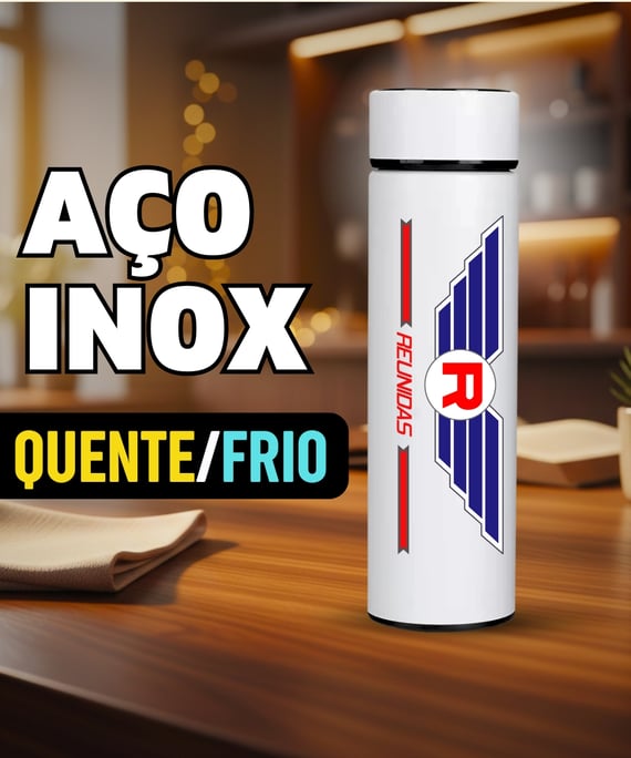 Garrafa Térmica Aço Inox Quente/Frio 400ml Reunidas 