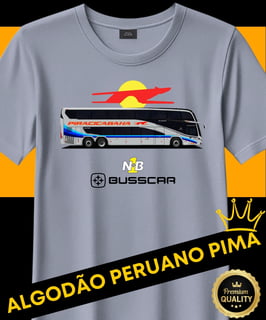 Nome do produto CAMISETA ALGODÃO PERUANO PIMA VIAÇÃO PIRACICABANA BUSSCAR PANORÂMICO DD NB1 